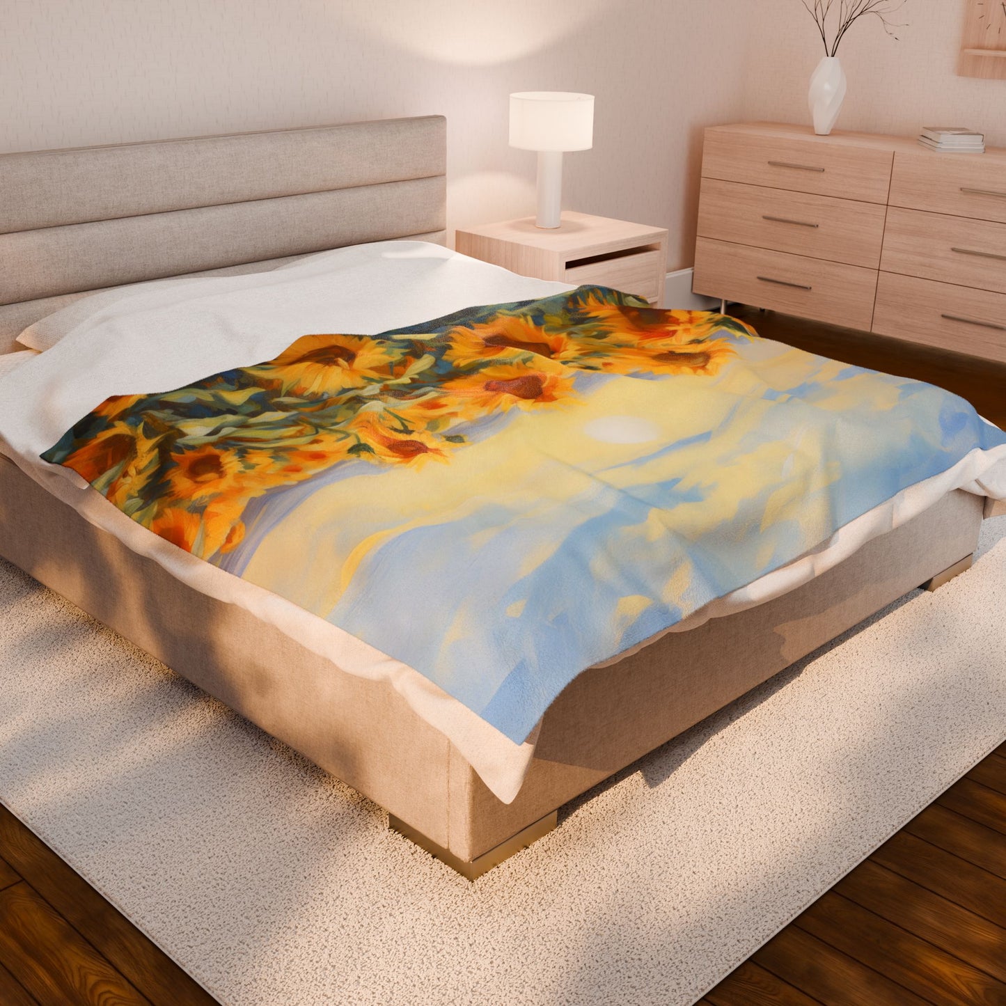 Sunflowers Plush Blanket