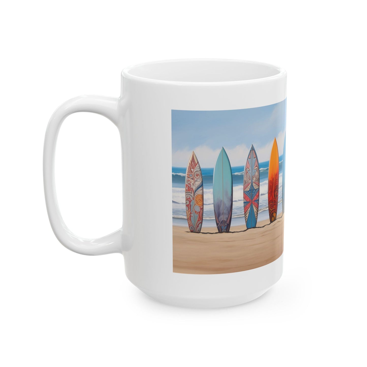 Surfboard Ceramic Mug