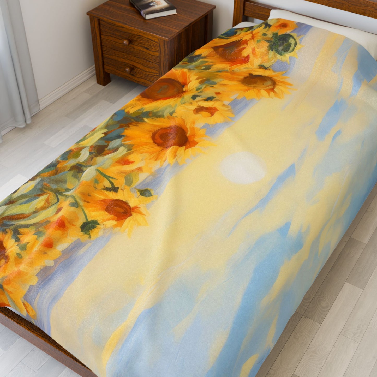 Sunflowers Plush Blanket