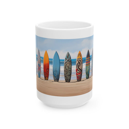 Surfboard Ceramic Mug