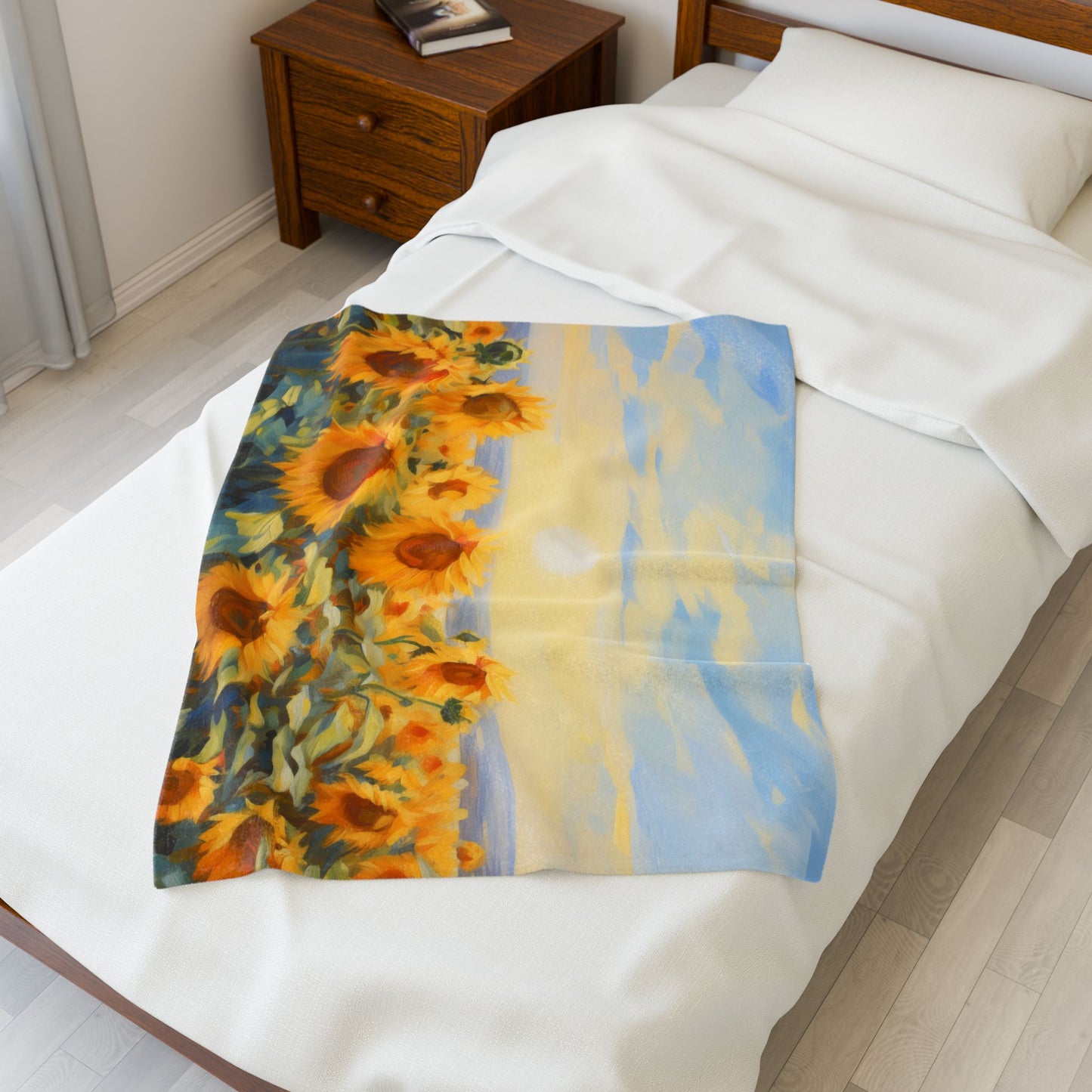 Sunflowers Plush Blanket