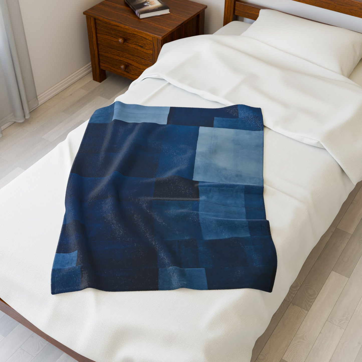 Blue Denim Plush Blanket