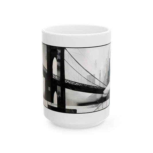 Brooklyn Bridge Ceramic Art Mug 15oz