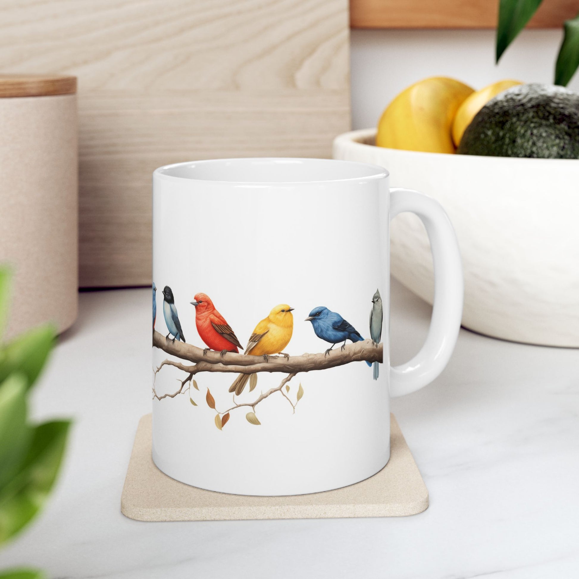 12 Birds Ceramic Art Mug Mockup 11oz