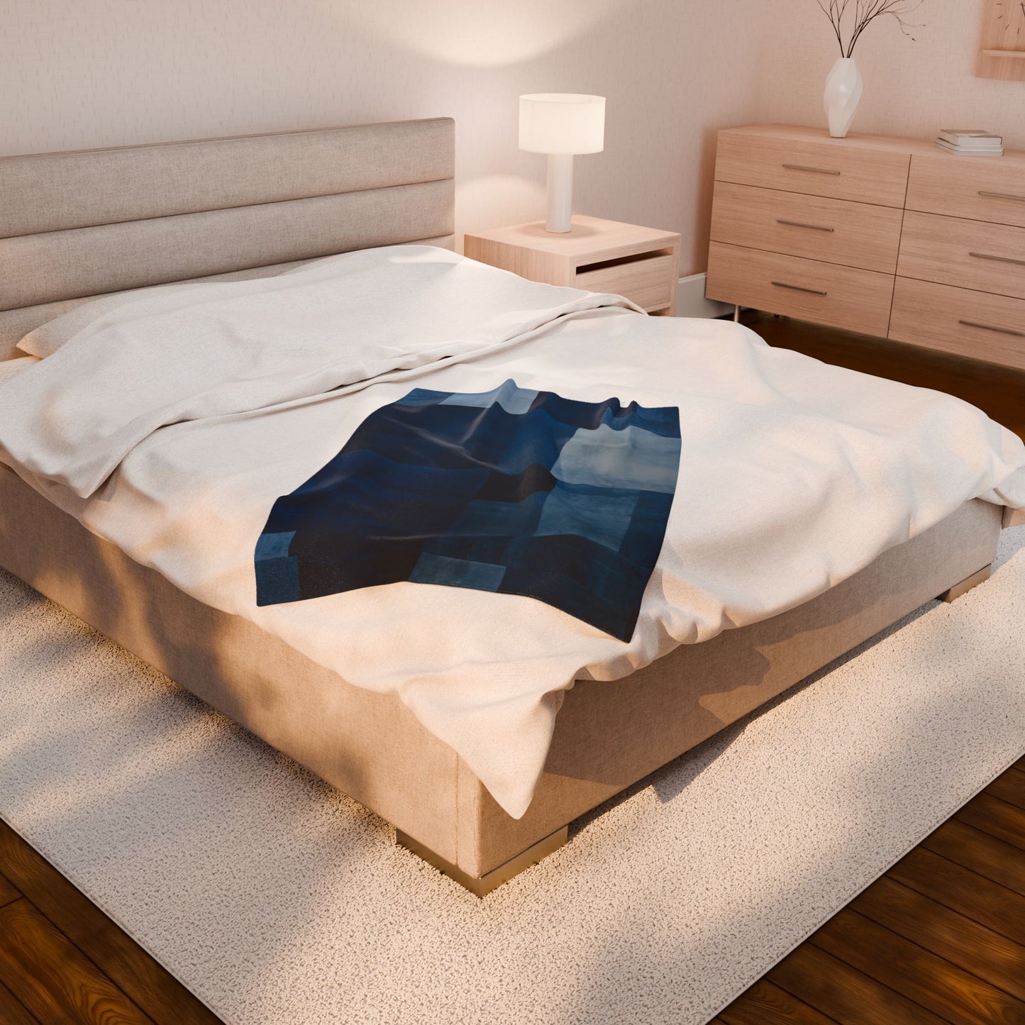 Blue Denim Plush Blanket