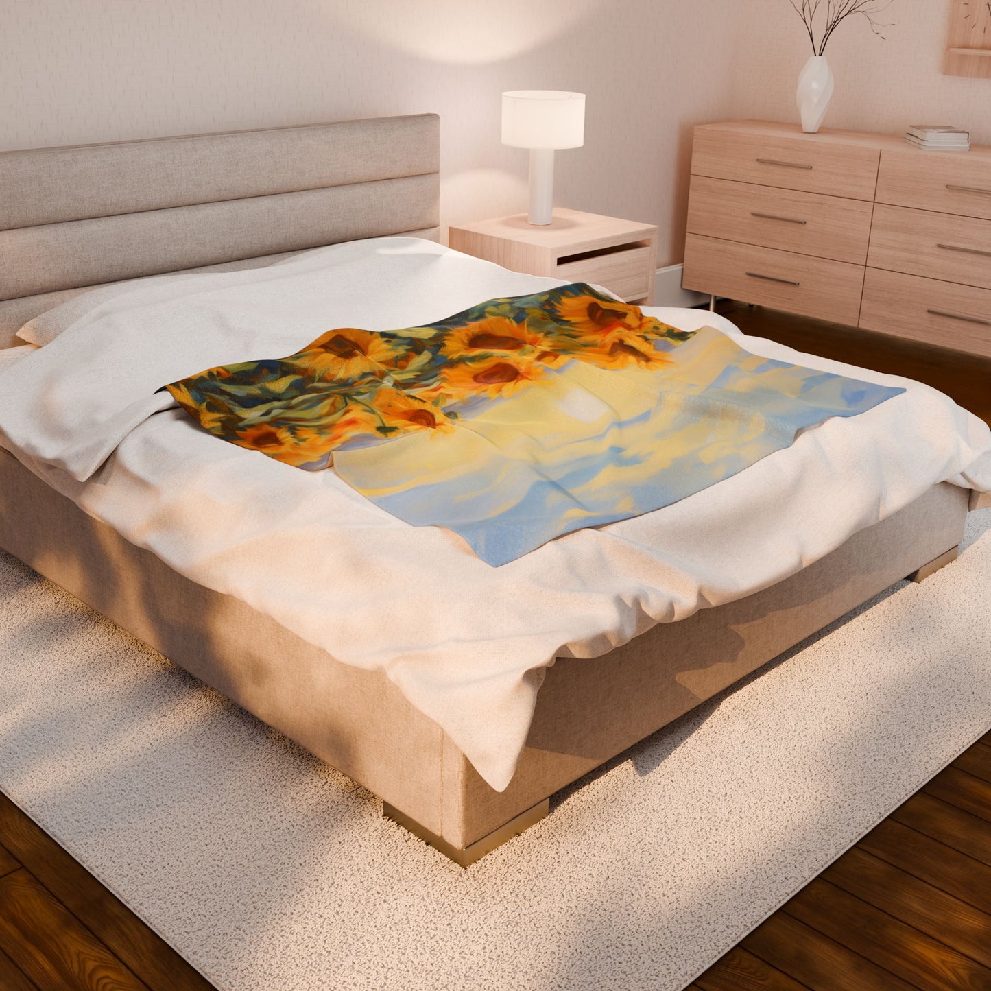 Sunflowers Plush Blanket