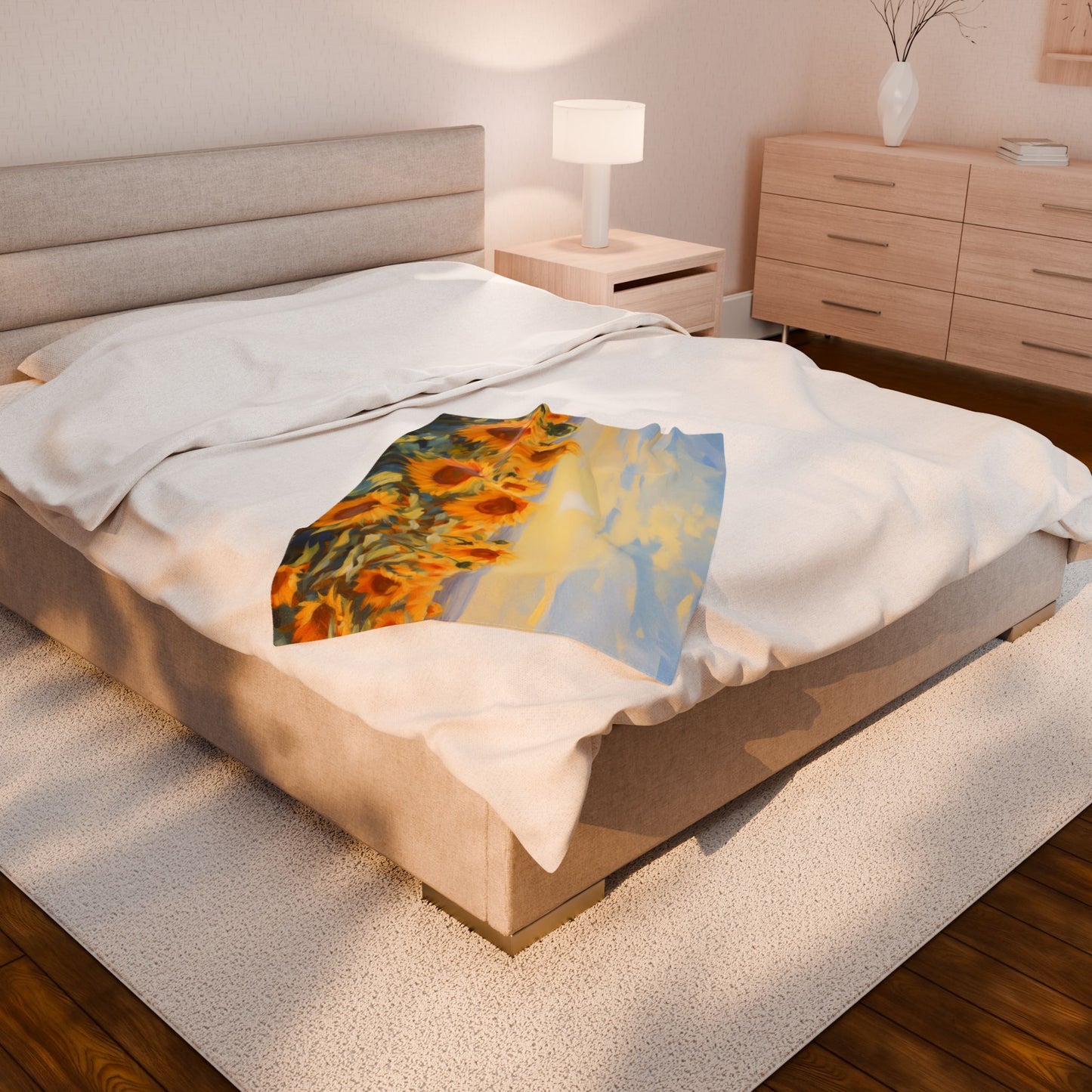 Sunflowers Plush Blanket