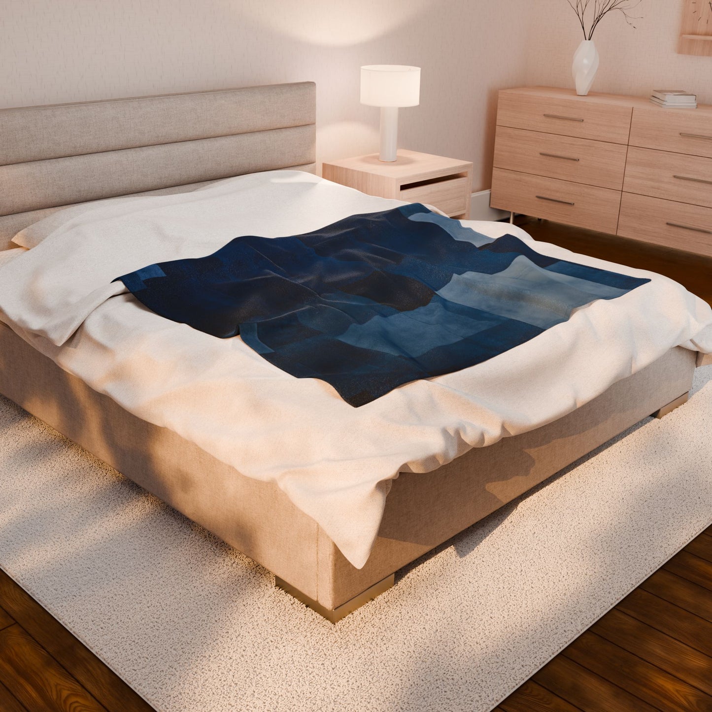 Blue Denim Plush Blanket