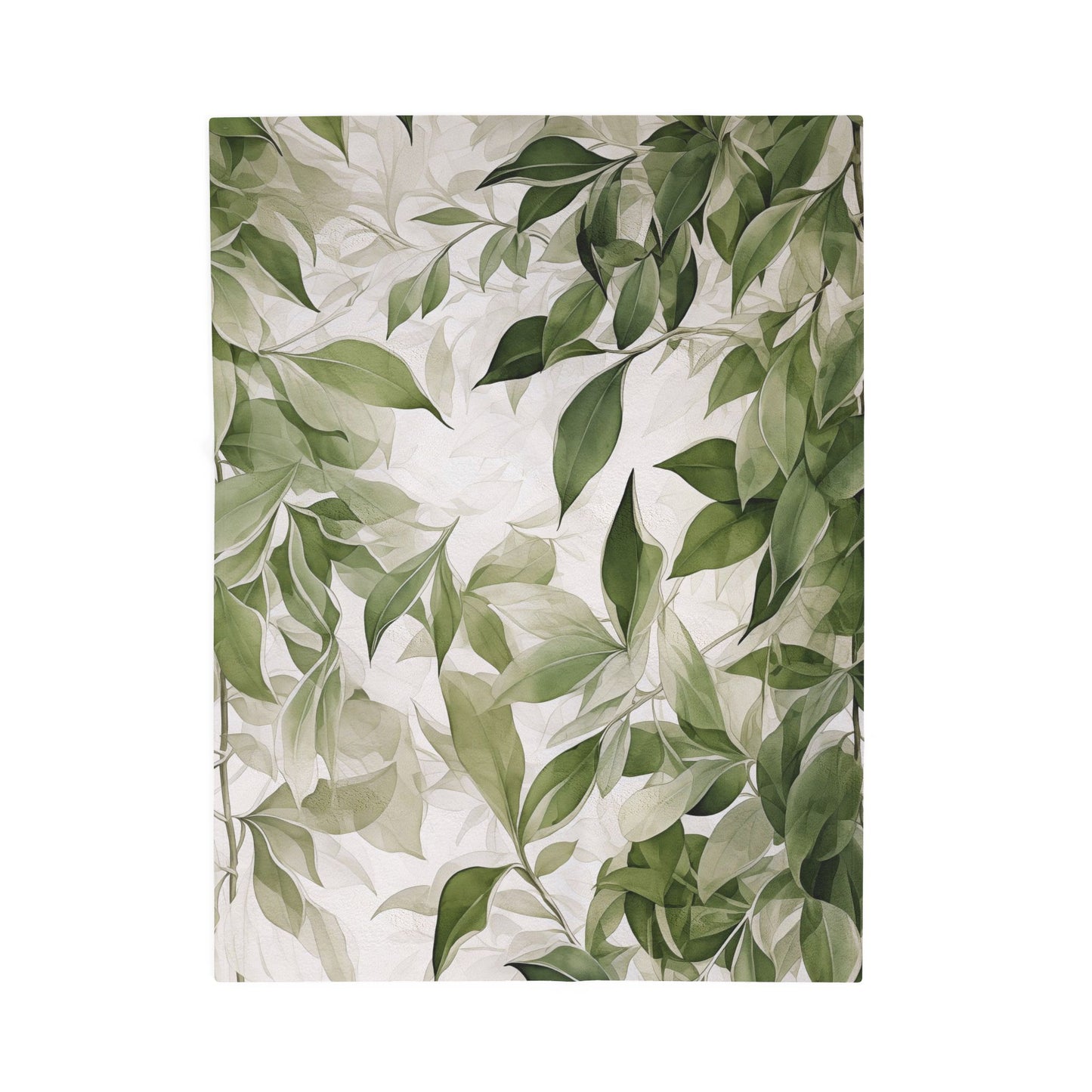 Green Leaves Plush Blanket