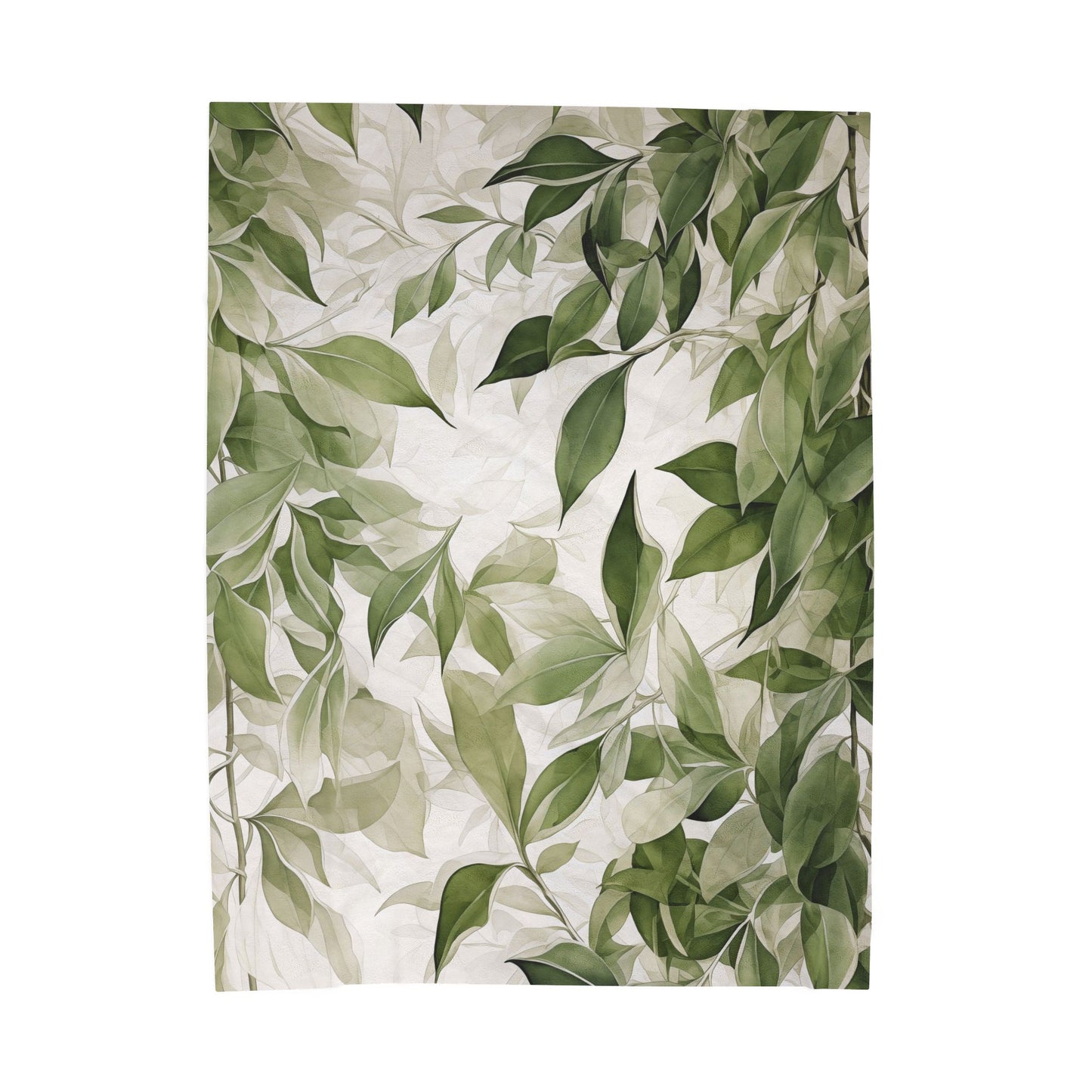 Green Leaves Plush Blanket