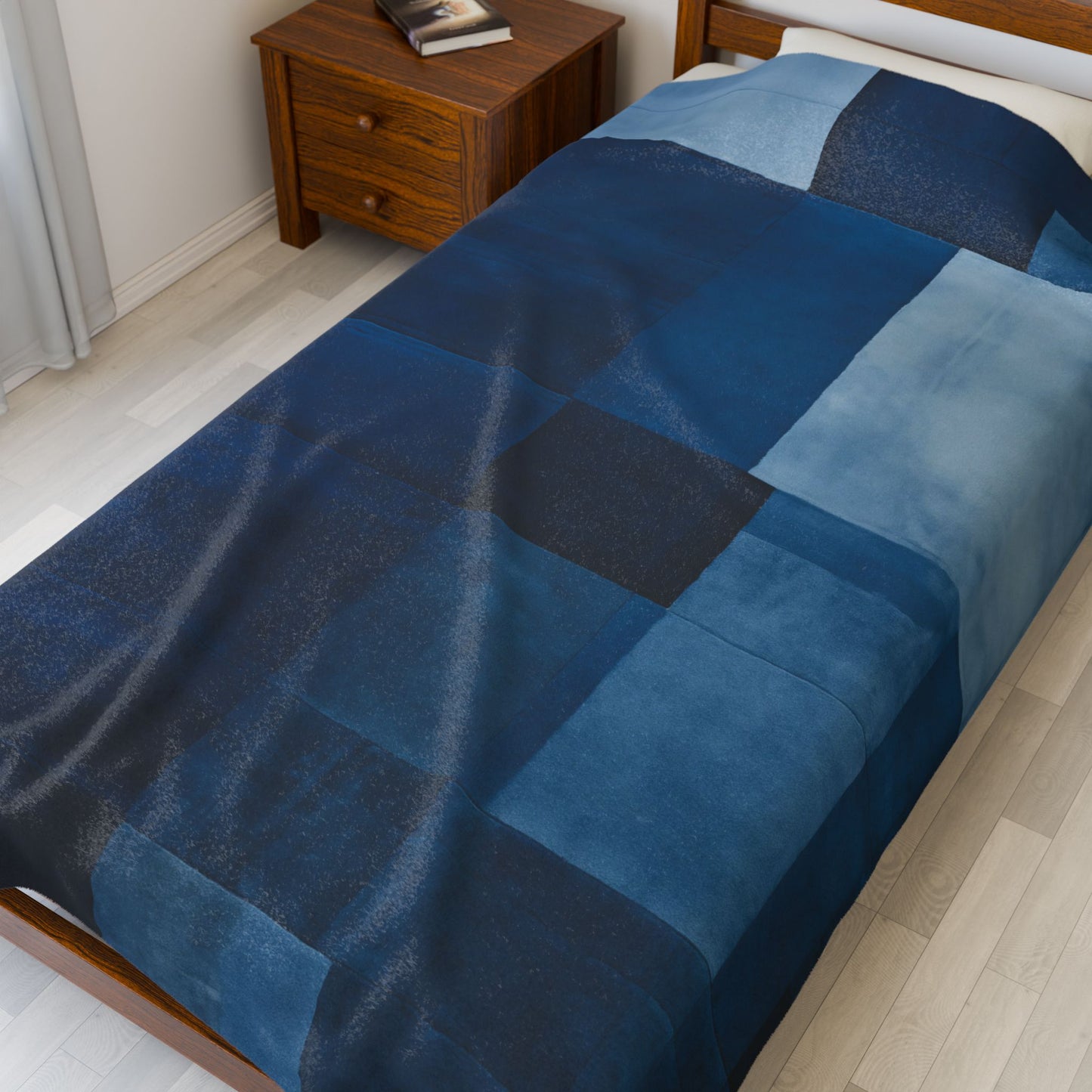 Blue Denim Plush Blanket