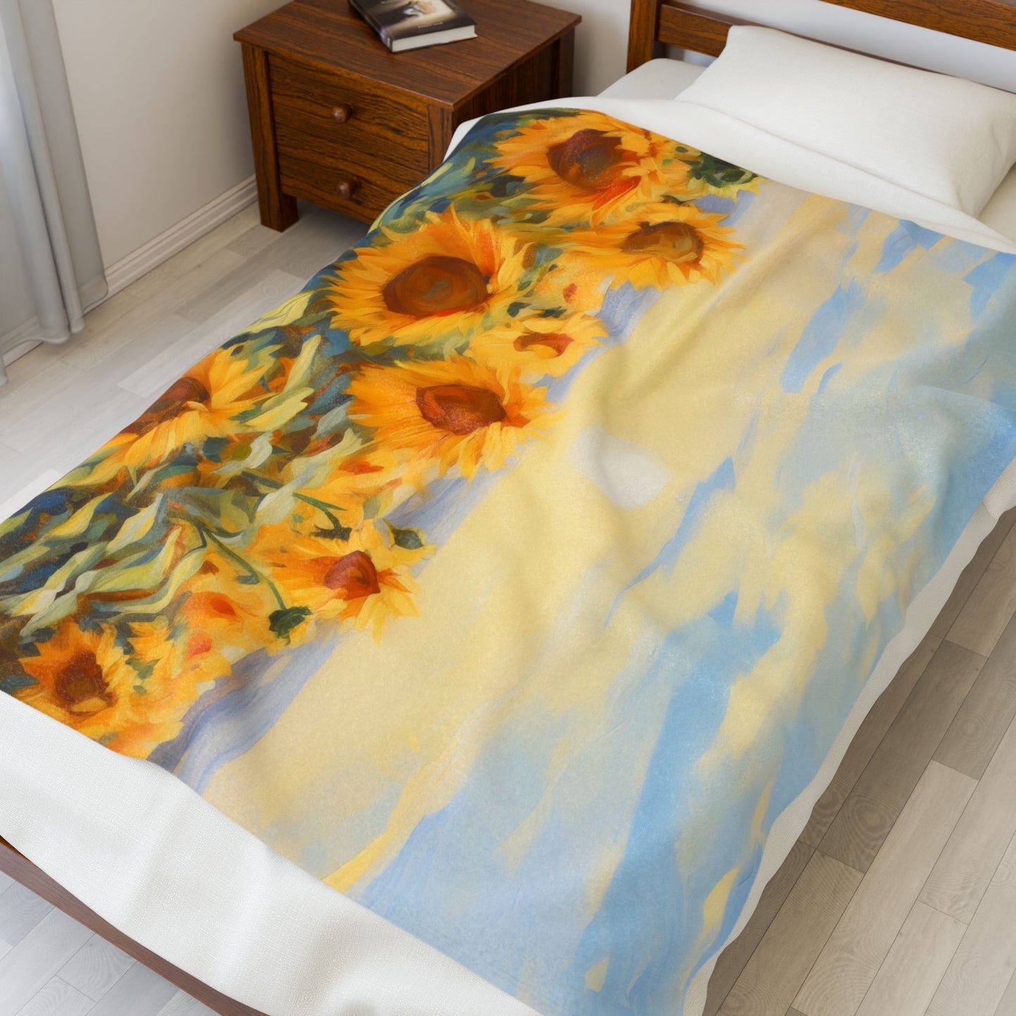 Sunflowers Plush Blanket
