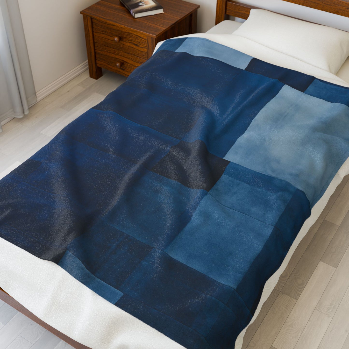 Blue Denim Plush Blanket