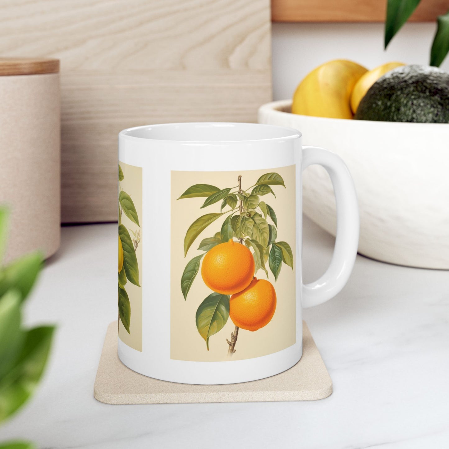 Citrus Ceramic Art Mug Mockup 11oz