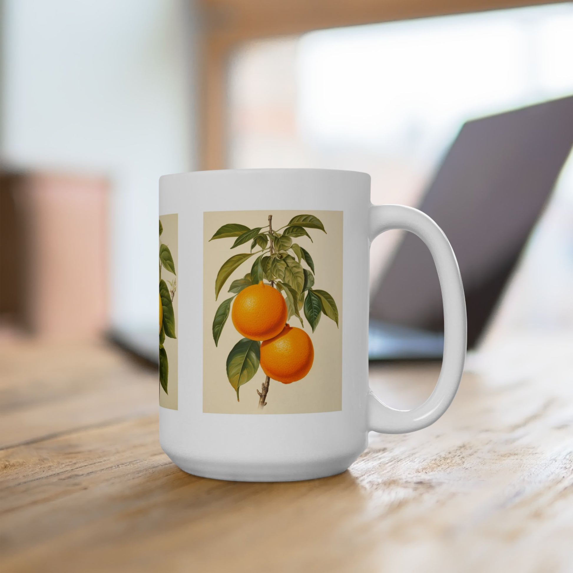 Citrus Ceramic Art Mug Mockup 15oz