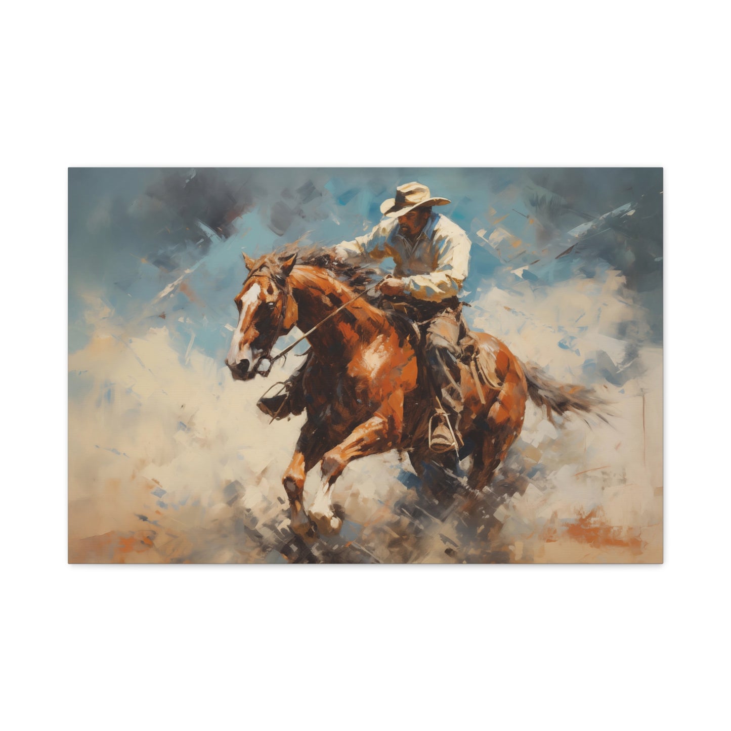Cowboy Up Fine Art Canvas