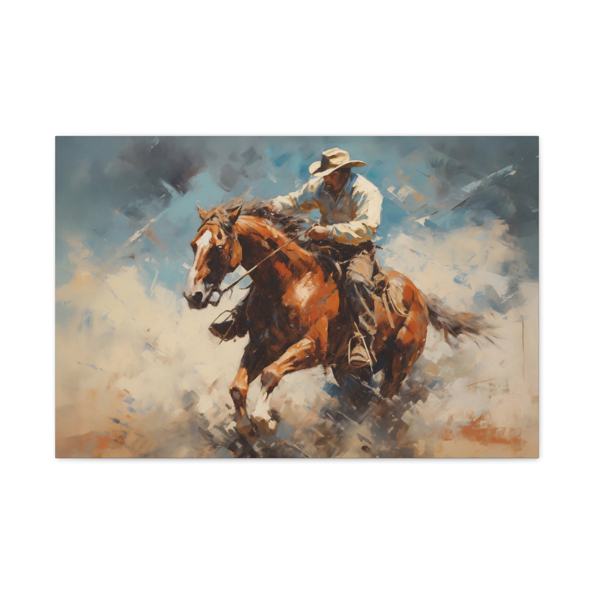 Cowboy Up Fine Art Canvas