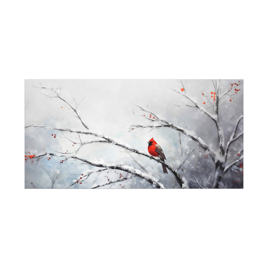 Winter Cardinal Fine Art Canvas Print